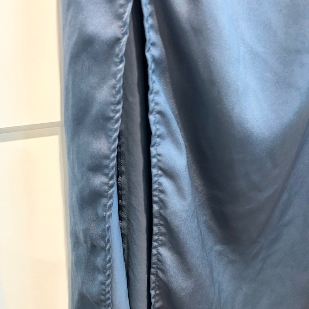 Cider Blue Satin Slip Dress NWT Size S Cowl Neck Wedding Guest Cocktail Party - Picture 5 of 9